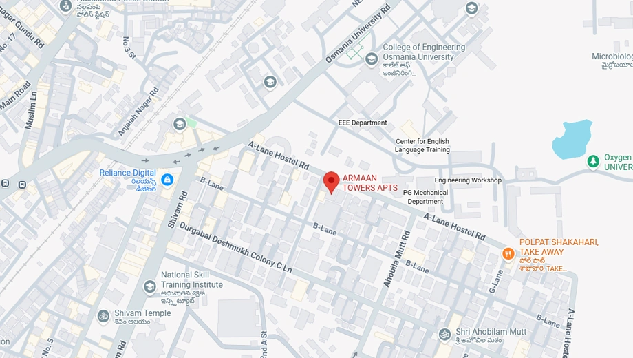 Location of Armaan Towers in Jubilee Hills, Hyderabad - Image 374907