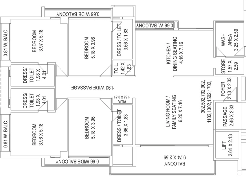 4 BHK Flat in Forever Atmosphere 360 in Bhayli, Vadodara - Image 905773
