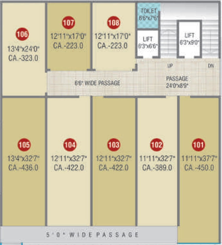 Floor Plan of Sattva Pulse House in Lal Darwaja, Surat - Image 374916