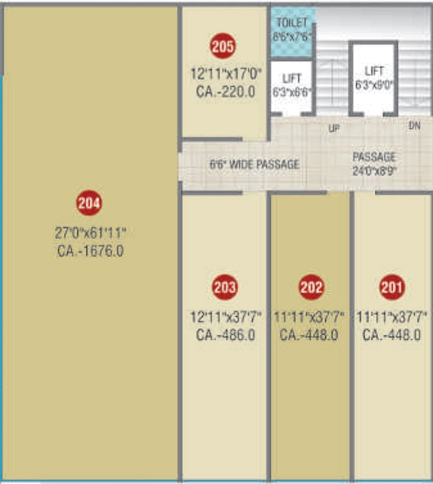 Floor Plan of Sattva Pulse House in Lal Darwaja, Surat - Image 374915
