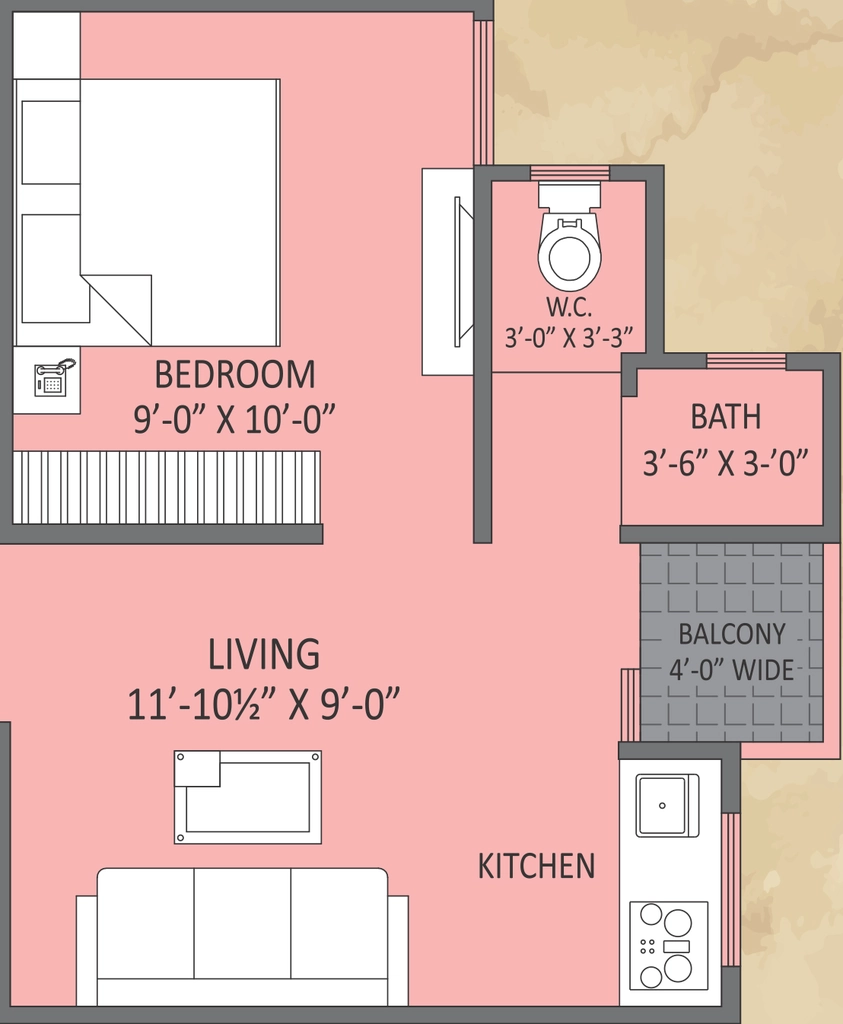 1 BHK Flat in Auric City Homes in Jaisinghpura, Jaipur - Image 905782