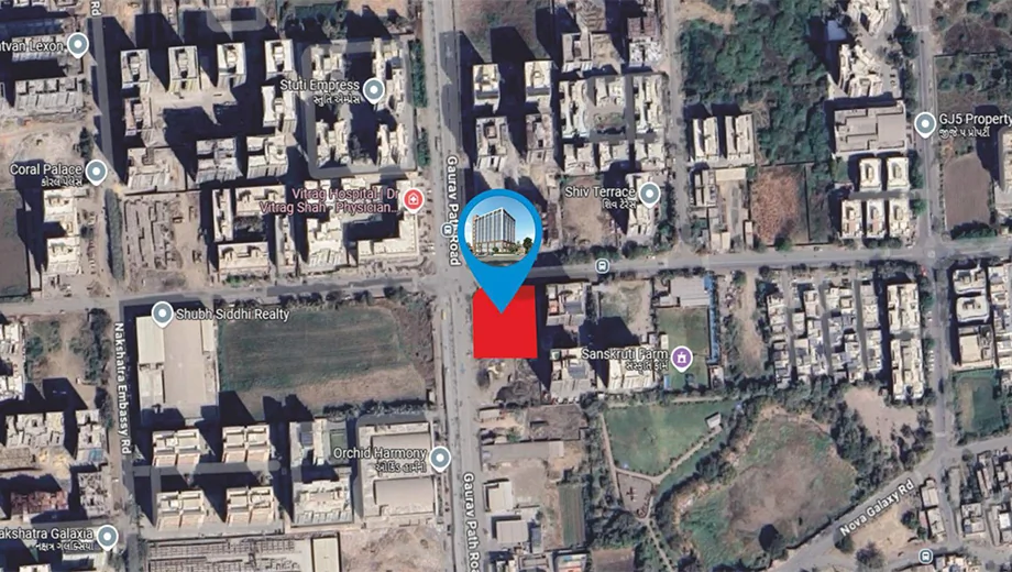 Location of Satva Elisio in Palanpur, Surat - Image 374924
