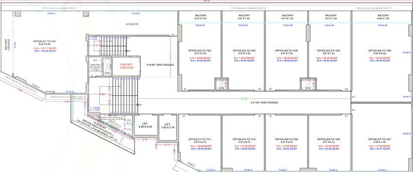 Floor Plan of Satyam Ayodhya Trade Center in Kamrej, Surat - Image 374953