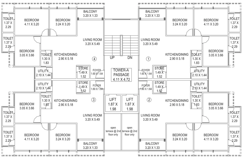Floor Plan of Shree Ananyaa Grace in Manjalpur, Vadodara - Image 375029