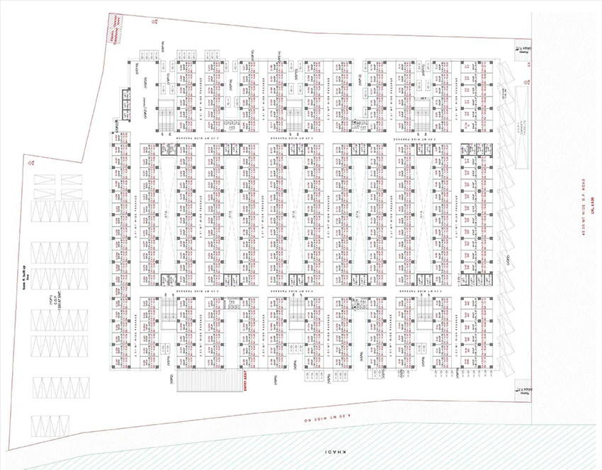 Master Plan of Shantinath United Textile Market in Choryasi, Surat - Image 374965