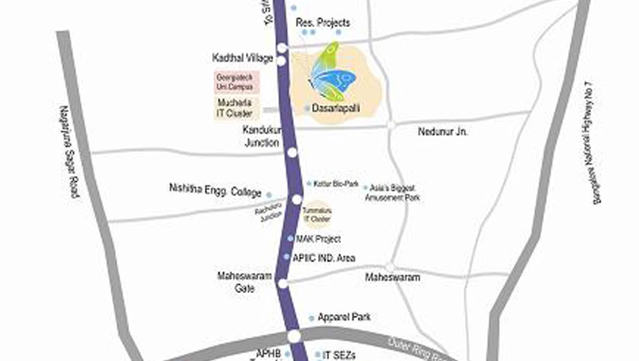 Location of Fortune Weekend Homes in Jubilee Hills, Hyderabad - Image 375019
