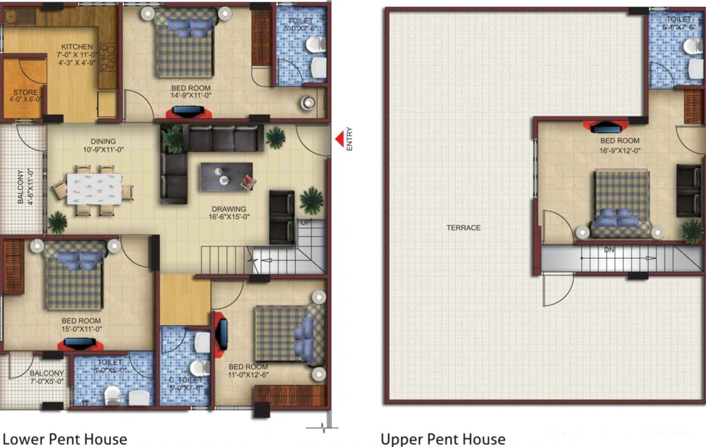 4 BHK Penthouse in Manglams Metropolis in Ajmer Road, Jaipur - Image 905834