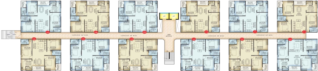 Floor Plan of Manglams Metropolis in Ajmer Road, Jaipur - Image 375013