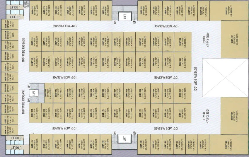 Floor Plan of Esskay Shree Krishna AC Mall in Dindoli, Surat - Image 375055