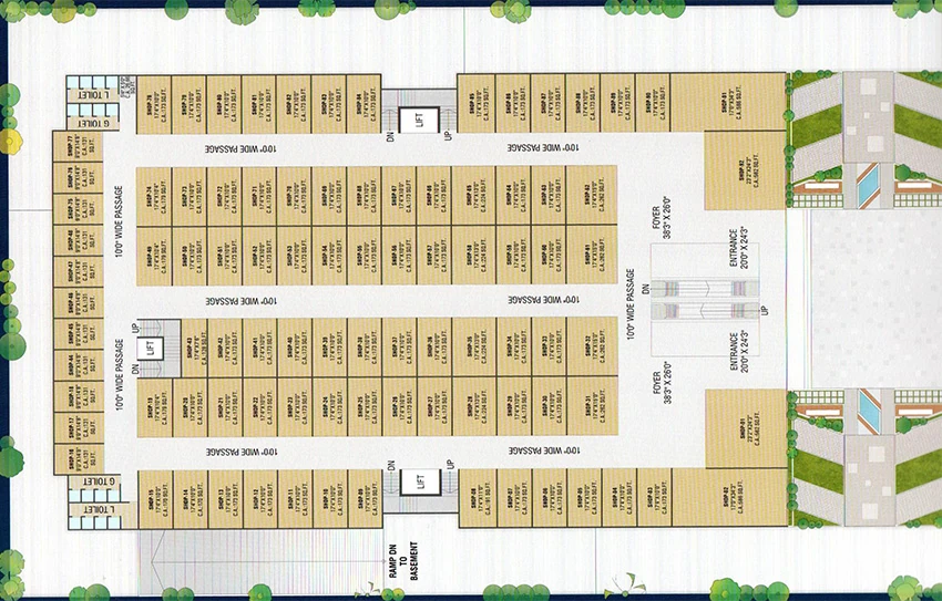 Master Plan of Esskay Shree Krishna AC Mall in Dindoli, Surat - Image 375054