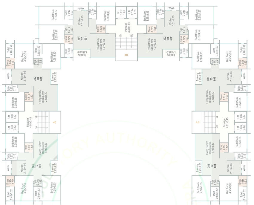 Floor Plan of Auro Sharnam in Manjalpur, Vadodara - Image 375035