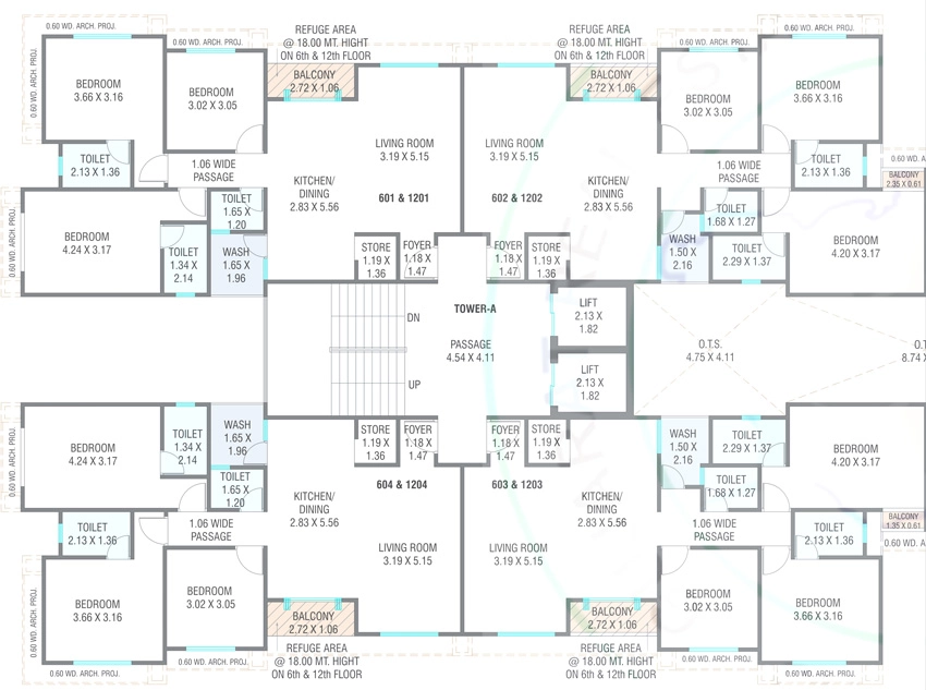 Floor Plan of Courtyard Paramount in Kalali, Vadodara - Image 375050