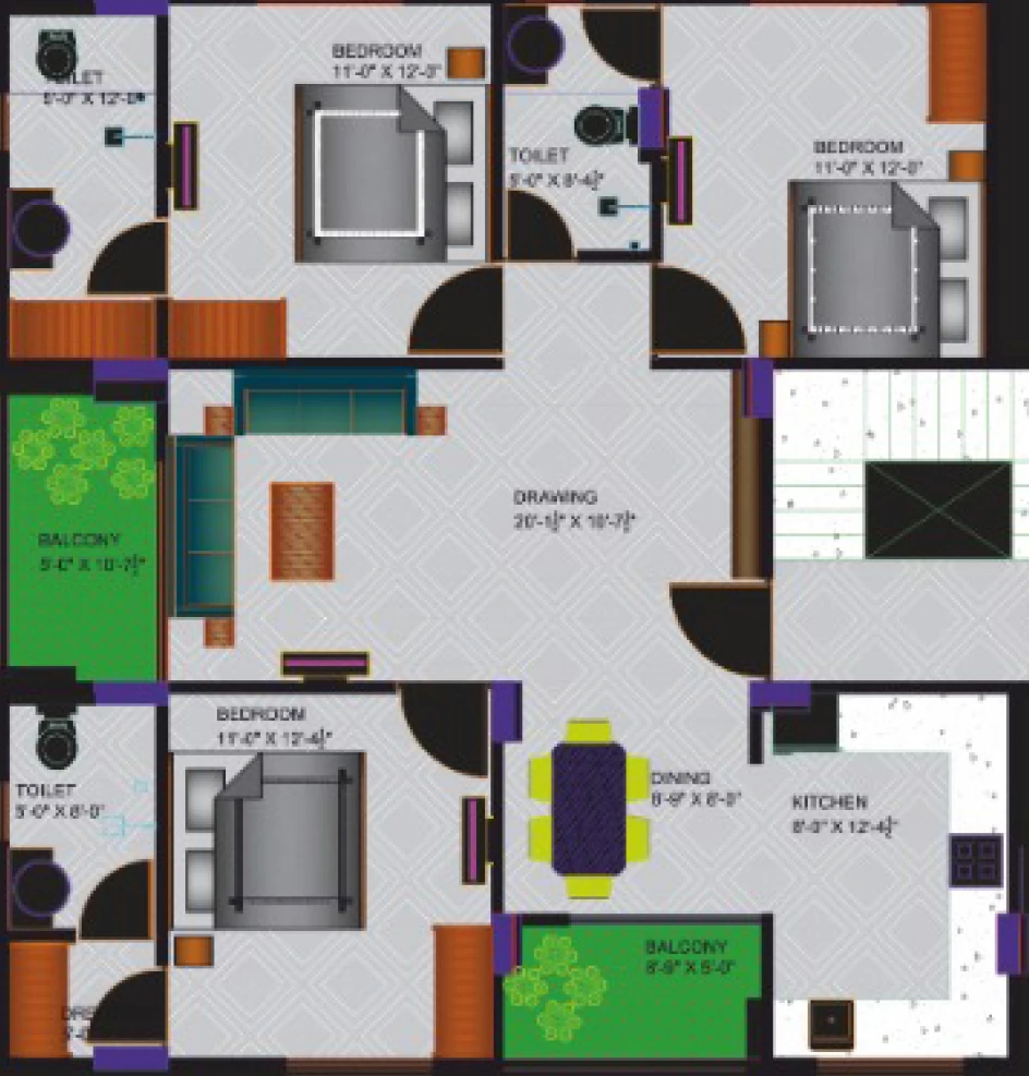 3 BHK Flat in Kothari Indraprastha in Nirman Nagar, Jaipur - Image 905855