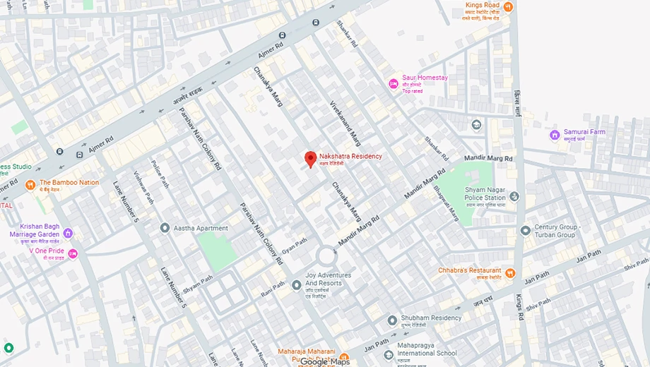 Location of Landmark Nakshatra Residency in Nirman Nagar, Jaipur - Image 375102