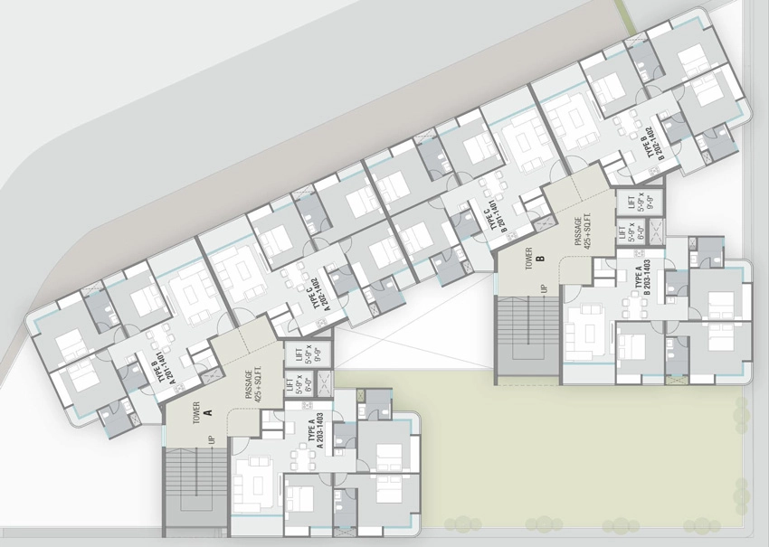 Floor Plan of Shree Namasya Residency in Atladara, Vadodara - Image 375096