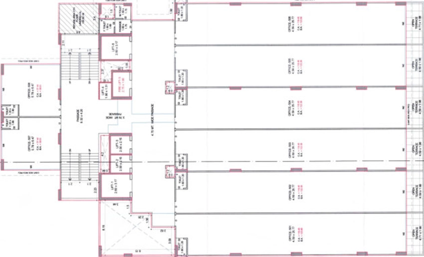 Floor Plan of Shree Victoria Business Centre in Adajan, Surat - Image 375120
