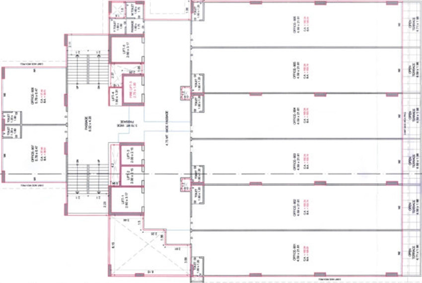 Floor Plan of Shree Victoria Business Centre in Adajan, Surat - Image 375119