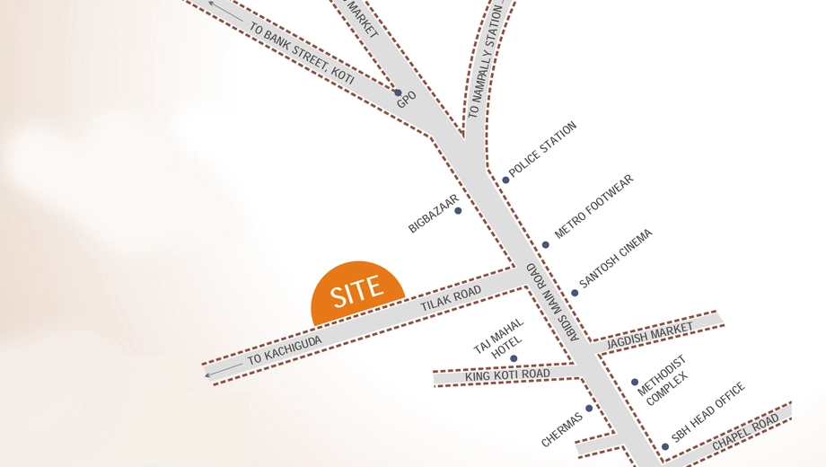 Location of Legend Blue Hope in Abids, Hyderabad - Image 375160