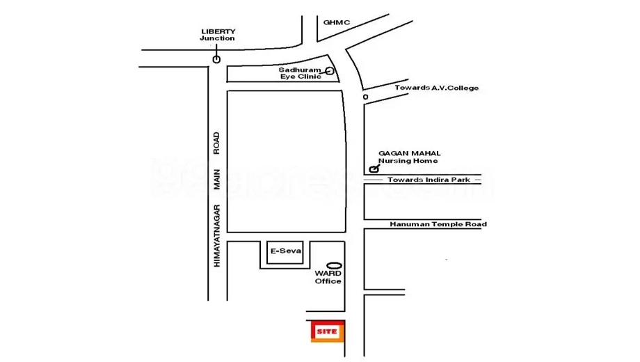 Location of Legend Gulati in Himayat Nagar, Hyderabad - Image 375175
