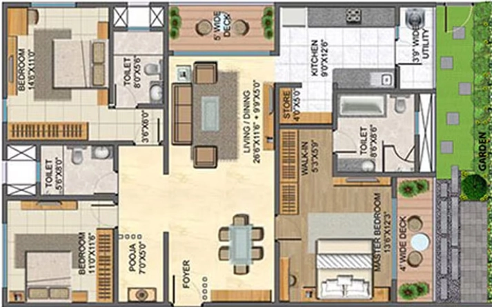 3 BHK Flat in Lodha Casa Aphrodite in Sanath Nagar, Hyderabad - Image 905918