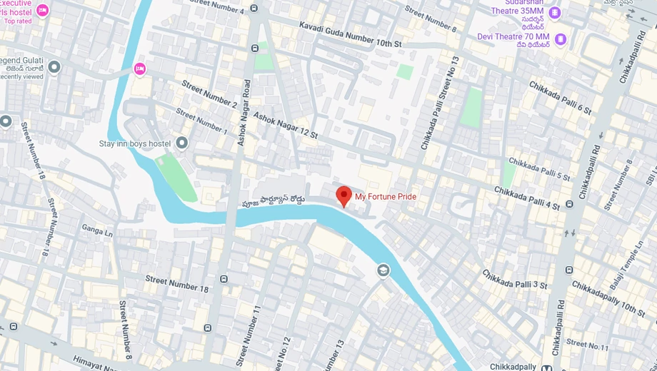 Location of My Fortune Pride in Himayat Nagar, Hyderabad - Image 375211