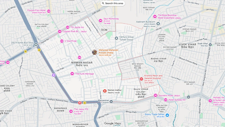 Location of Paras Naman Duplex in Nirman Nagar, Jaipur - Image 375166