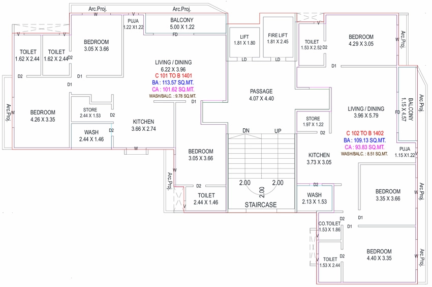 Floor Plan of Athashree Icon in Makarpura, Vadodara - Image 375171