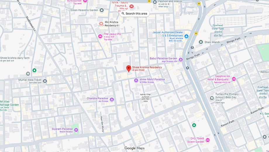 Location of Paras Shree Krishna Homes in Nirman Nagar, Jaipur - Image 375188