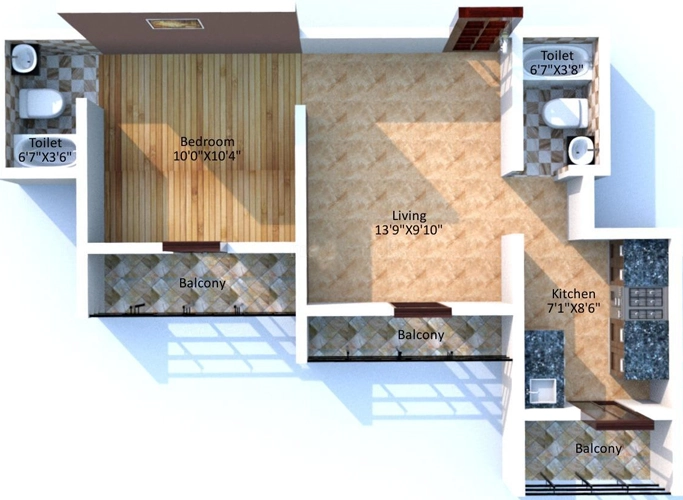 1 BHK Flat in Thakkar Gokul Heights in Kandivali West, Mumbai - Image 906465