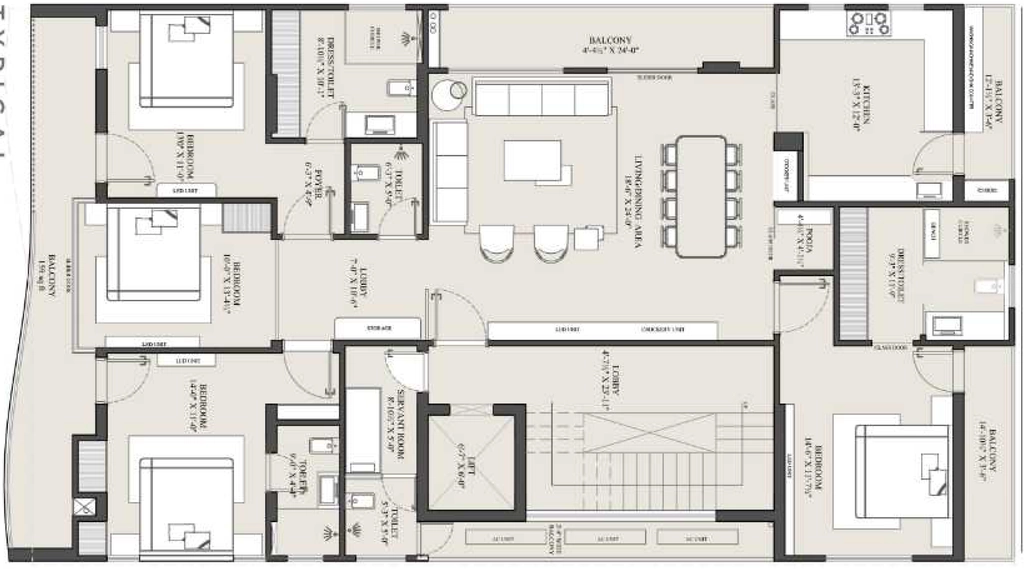 4 BHK Flat in Ruby Park Ridge in Shyam Nagar, Jaipur - Image 905928