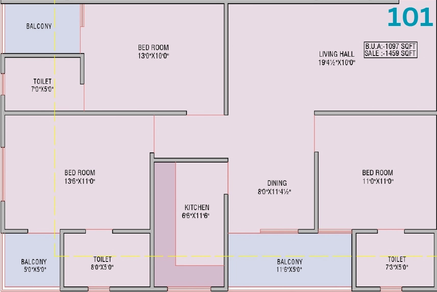 3 BHK Flat in Saharan Sumitram Heights in Shyam Nagar, Jaipur - Image 905932