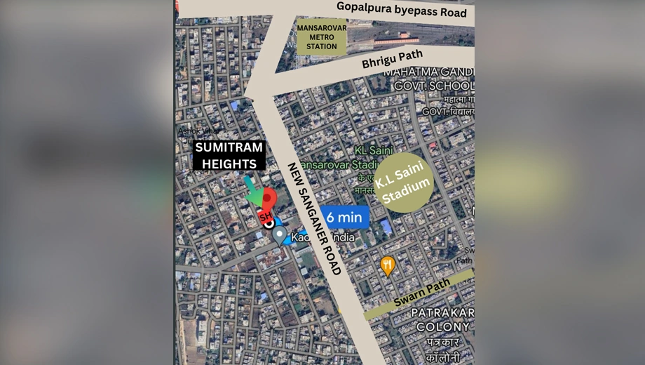 Location of Saharan Sumitram Heights in Shyam Nagar, Jaipur - Image 375230
