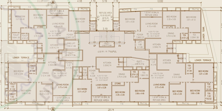 Floor Plan of Durga Imperia in Undera, Vadodara - Image 375246