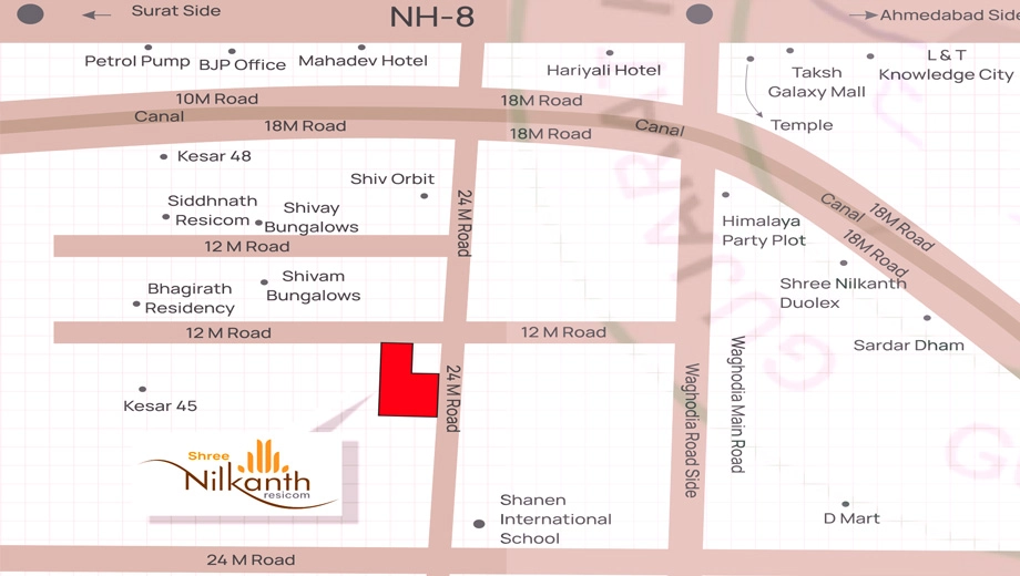 Location of AB Shree Nilkanth Resicom in Kapurai, Vadodara - Image 375255