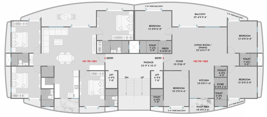 Floor Plan of Pavitra Avion Luxuria in Vemali, Vadodara - Image 375262