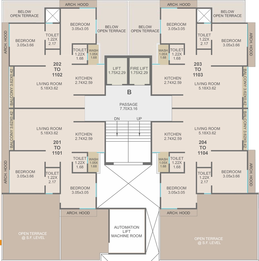 Floor Plan of Shivalik Bliss in Bhayli Road, Vadodara - Image 375268