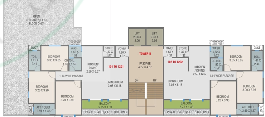 Floor Plan of AGP Avighna Heights in Gorwa, Vadodara - Image 375272