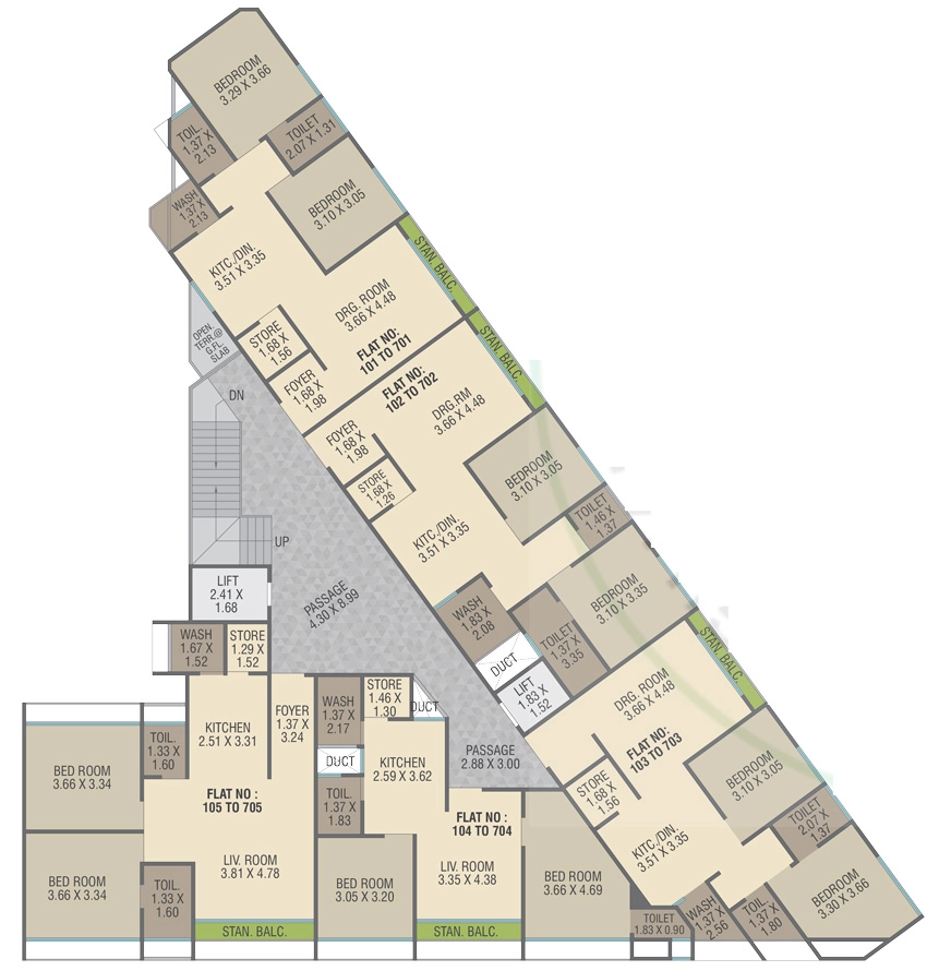 Floor Plan of Rudr Aadikara Avenue in Atladara, Vadodara - Image 375457