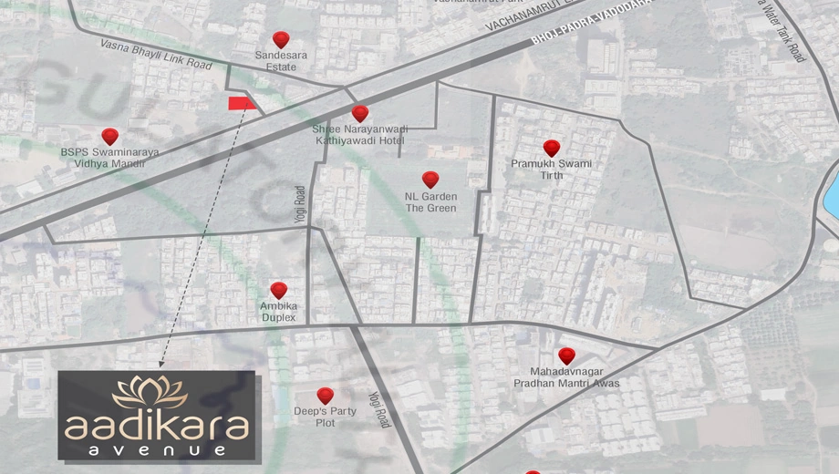 Location of Rudr Aadikara Avenue in Atladara, Vadodara - Image 375456