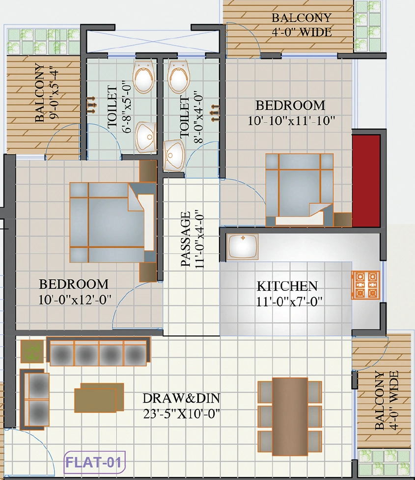 2 BHK Flat in Aadayae Ambika Enclave in Morabadi, Ranchi - Image 905945