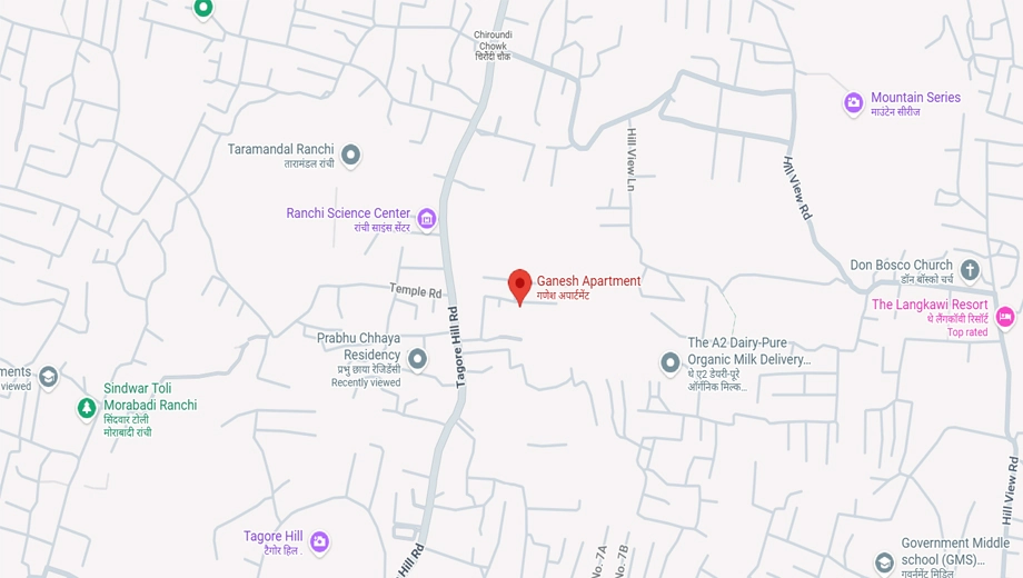 Location of Chitij Shree Ganesh Apartment in Morabadi, Ranchi - Image 375285