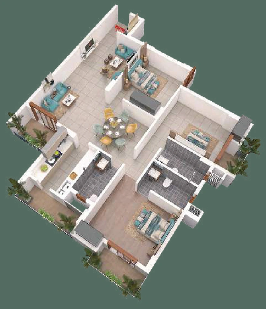 3 BHK Flat in Megaspace Golden Green Enclave in Ratu Road, Ranchi - Image 905951