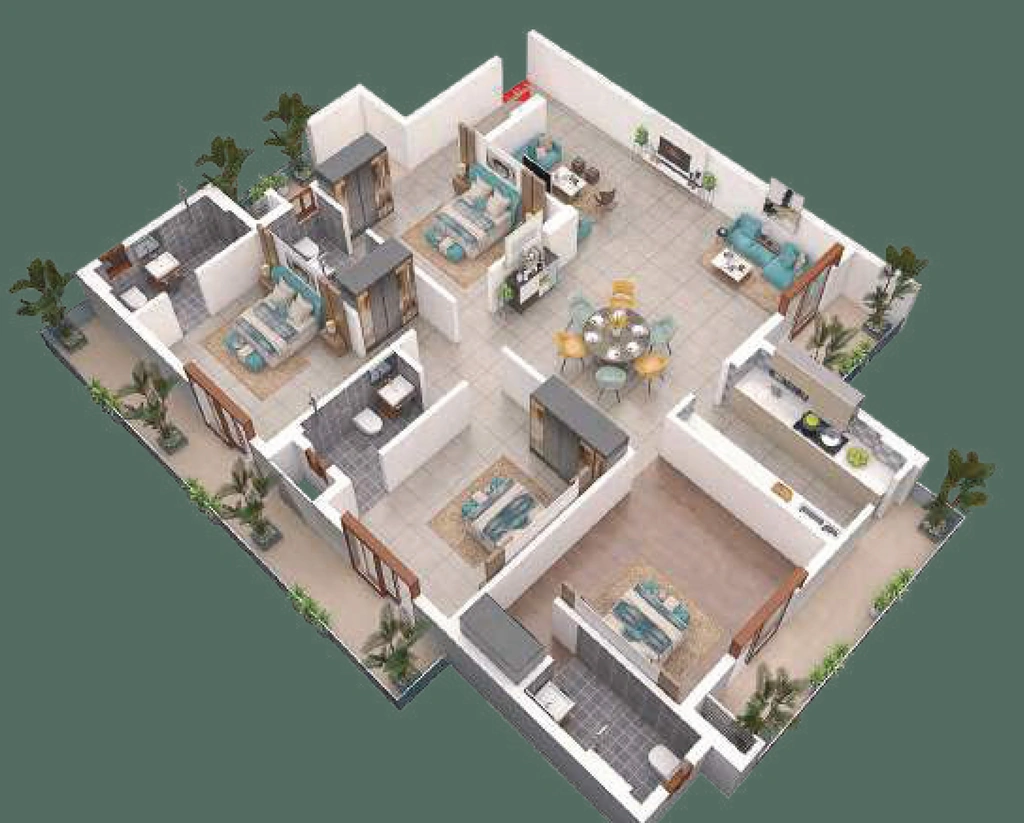 4 BHK Flat in Megaspace Golden Green Enclave in Ratu Road, Ranchi - Image 905953