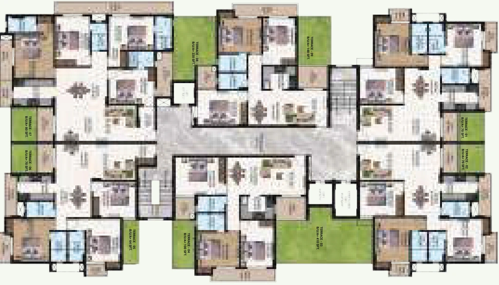 Floor Plan of Megaspace Golden Green Enclave in Ratu Road, Ranchi - Image 375300