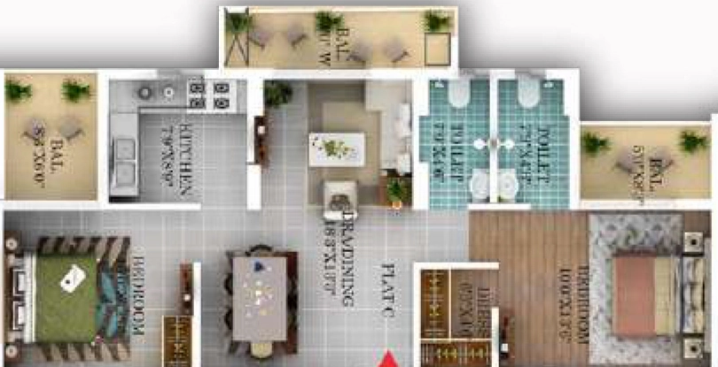 2 BHK Flat in Nisith Oak Valley in Namkum, Ranchi - Image 905956