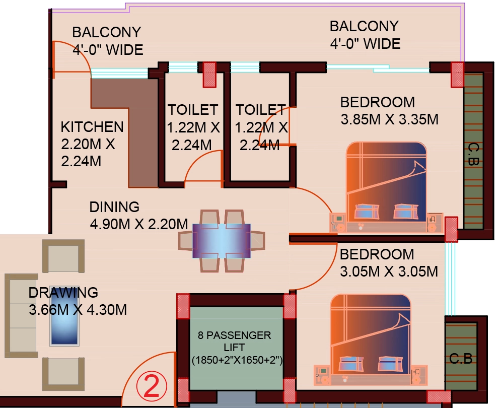 2 BHK Flat in Panchratna Keshri in Upper Bazar, Ranchi - Image 905959