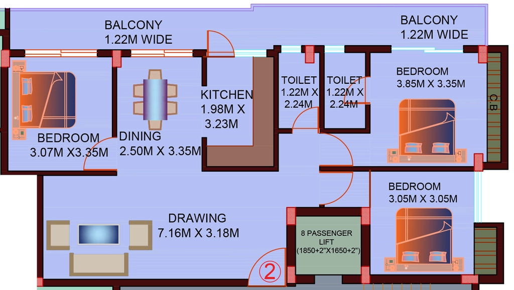 3 BHK Flat in Panchratna Keshri in Upper Bazar, Ranchi - Image 905962