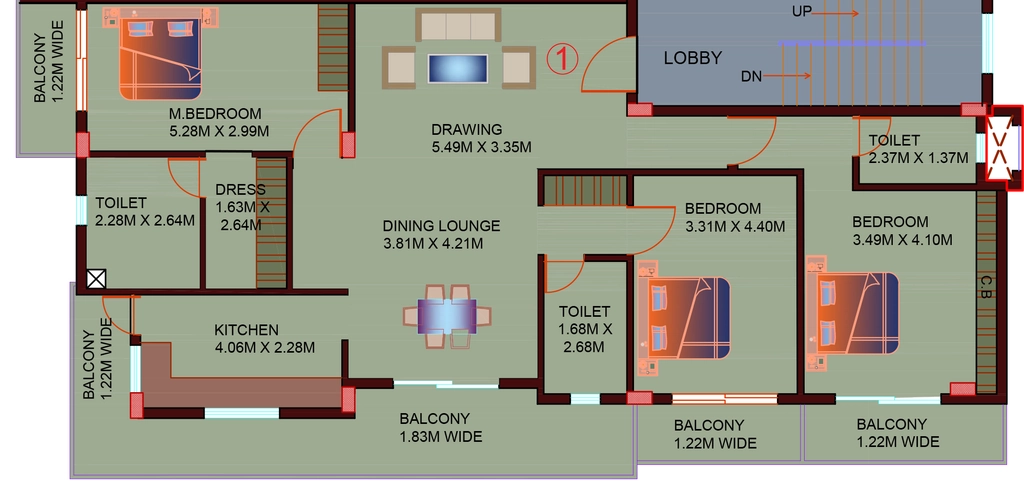 3 BHK Flat in Panchratna Keshri in Upper Bazar, Ranchi - Image 905963