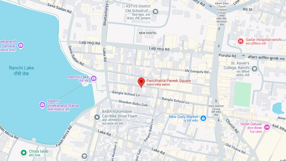 Location of Panchratna Pareek Square in Upper Bazar, Ranchi - Image 375317