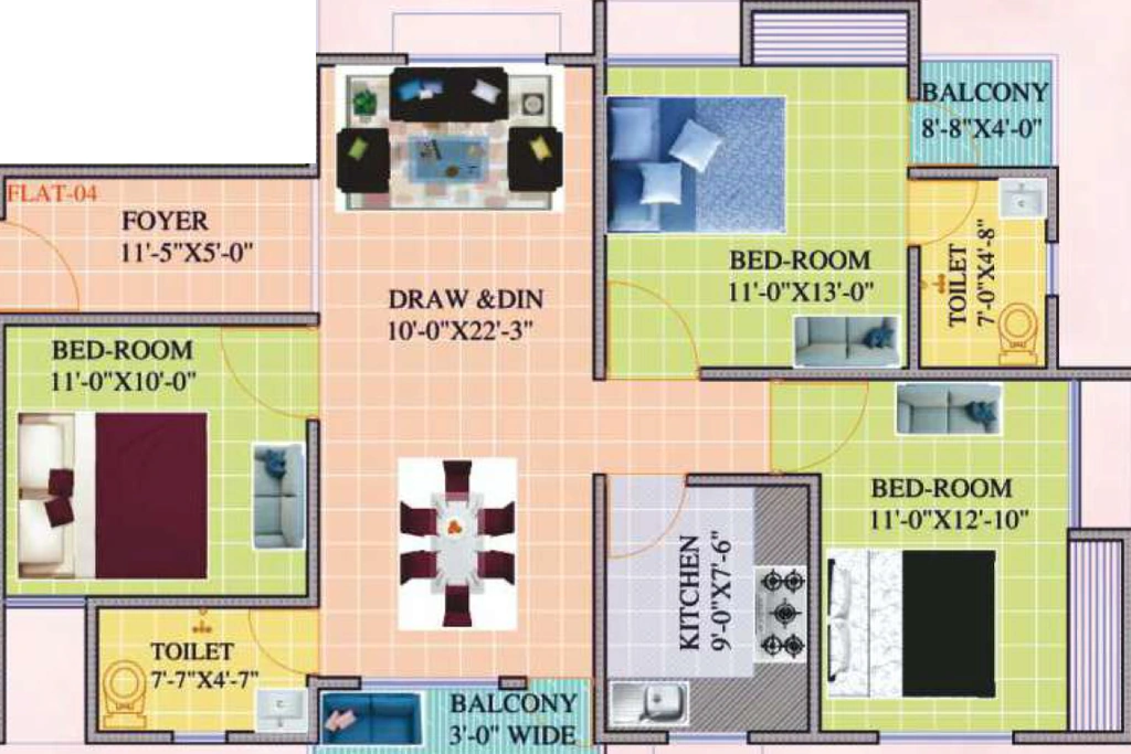 3 BHK Flat in Srijan Heritage in Namkum, Ranchi - Image 905973